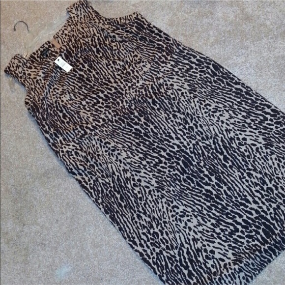 MOVING SALE // Leopard Print Talbots Dress - Picture 1 of 4
